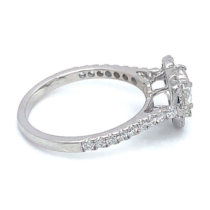(LD) Anillo con diamantes de laboratorio en oro blanco 14kt. D-1.53cts