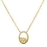 (LD) Collar con diamantes de laboratorio en oro amarillo 10kt.45cm D-0.10Cts.
