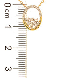 (LD) Collar con diamantes de laboratorio en oro amarillo 10kt.45cm D-0.10Cts.