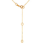 (LD) Collar con diamantes de laboratorio en oro amarillo 10kt.45cm D-0.10Cts.