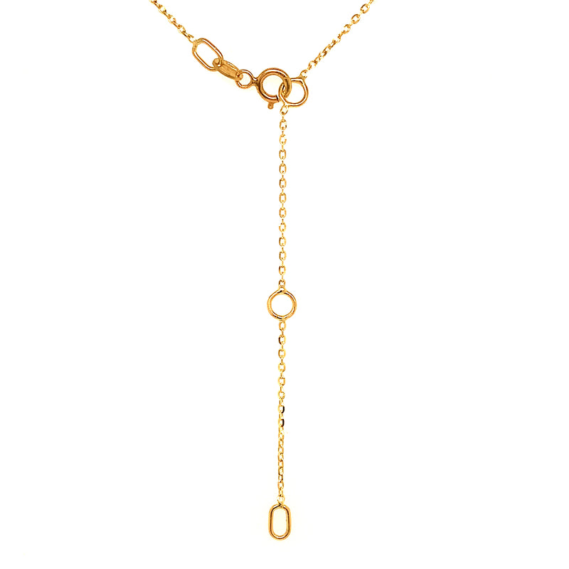 (LD) Collar con diamantes de laboratorio en oro amarillo 10kt.45cm D-0.10Cts.