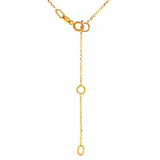 (LD) Collar con diamantes de laboratorio en oro amarillo 10kt.45cm D-0.12Cts.