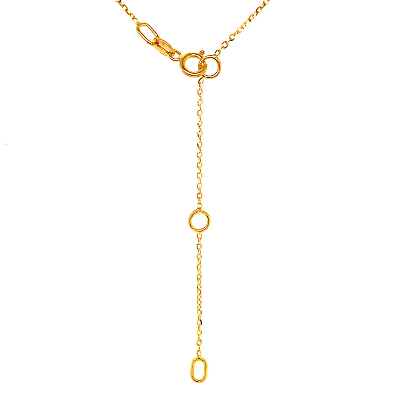 (LD) Collar con diamantes de laboratorio en oro amarillo 10kt.45cm D-0.12Cts.