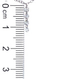 (LD) Collar con diamantes de laboratorio en oro blanco 10kt. 45cm D-0.25Cts.