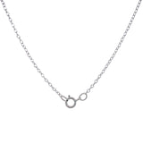 (LD) Collar con diamantes de laboratorio en oro blanco 10kt. 45cm D-0.25Cts.