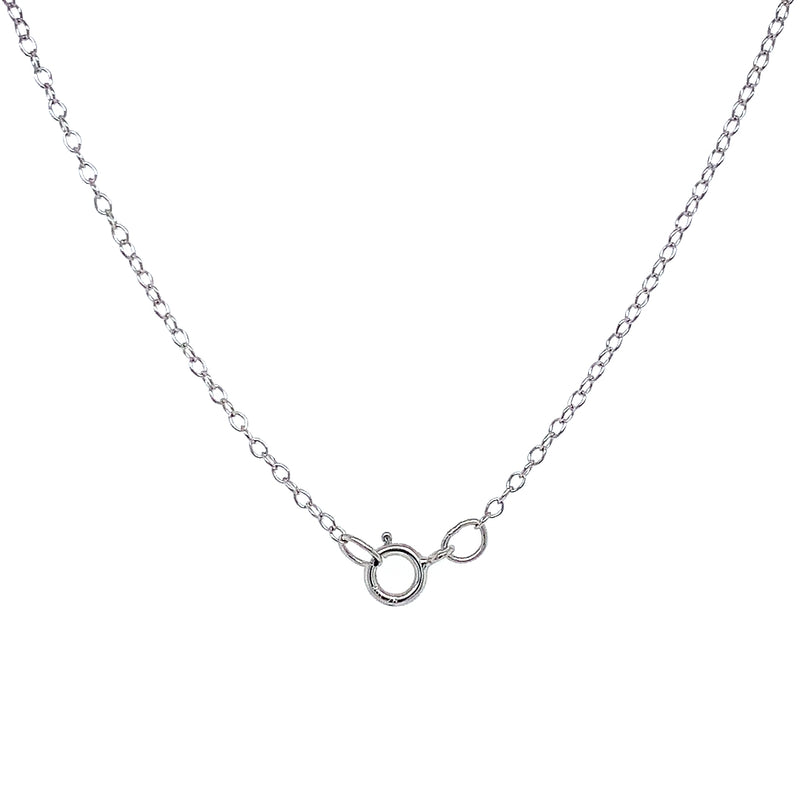 (LD) Collar con diamantes de laboratorio en oro blanco 10kt. 45cm D-0.25Cts.