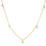 (LD) Collar con diamantes de laboratorio en oro amarillo 10kt.45cm D-1.00Cts.
