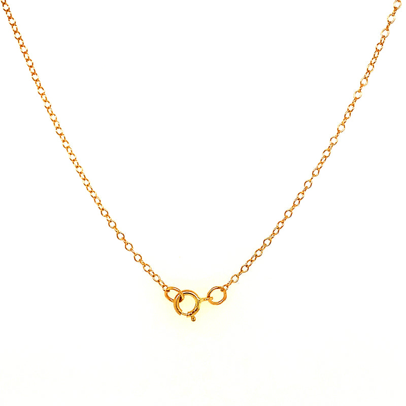 (LD) Collar con diamantes de laboratorio en oro amarillo 10kt.45cm D-1.00Cts.