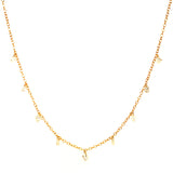 (LD) Collar con diamantes de laboratorio en oro amarillo 10kt. 45cm D-1.00Cts.