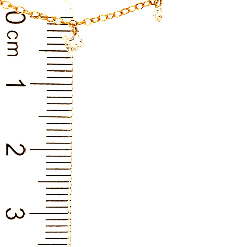 (LD) Collar con diamantes de laboratorio en oro amarillo 10kt. 45cm D-1.00Cts.