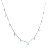 (LD) Collar con diamantes de laboratorio en oro blanco 10kt. 45cm D-1.00Cts.
