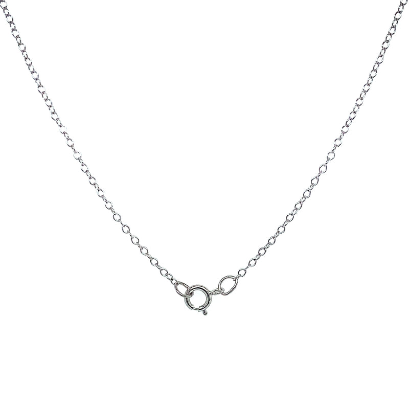 (LD) Collar con diamantes de laboratorio en oro blanco 10kt. 45cm D-1.00Cts.