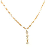 (LD) Collar con diamantes de laboratorio en oro amarillo 10kt.45cm D-0.25Cts.