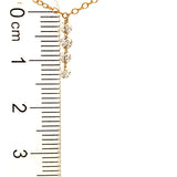(LD) Collar con diamantes de laboratorio en oro amarillo 10kt.45cm D-0.25Cts.