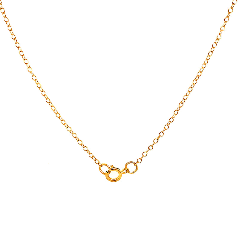(LD) Collar con diamantes de laboratorio en oro amarillo 10kt.45cm D-0.25Cts.