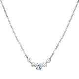 (LD) Collar con diamantes de laboratorio en oro blanco 10kt.45cm D-1.00Cts.