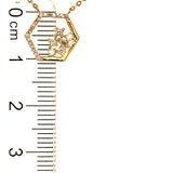 (LD) Collar con diamantes de laboratorio en oro amarillo 10kt.45cm D-0.12Cts.