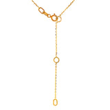 (LD) Collar con diamantes de laboratorio en oro amarillo 10kt.45cm D-0.12Cts.