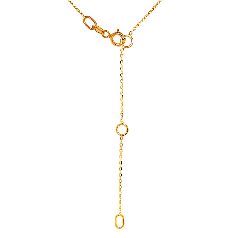 (LD) Collar con diamantes de laboratorio en oro amarillo 10kt.45cm D-0.12Cts.