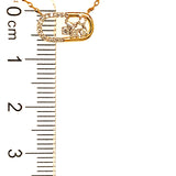 (LD) Collar con diamantes de laboratorio en oro amarillo 10kt.45cm D-0.10Cts.