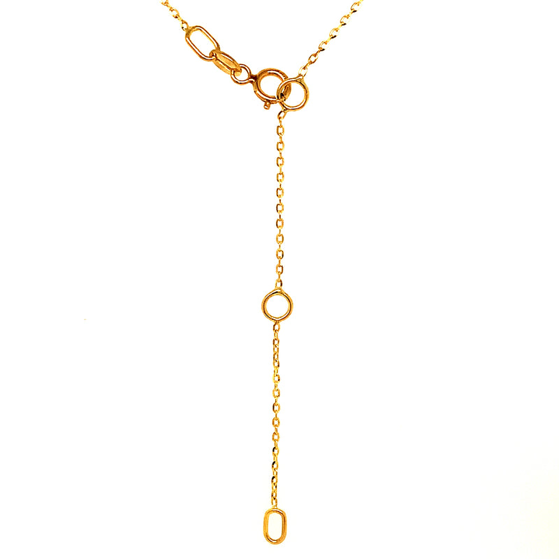 (LD) Collar con diamantes de laboratorio en oro amarillo 10kt.45cm D-0.10Cts.