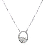 (LD) Collar con diamantes de laboratorio en oro blanco 10kt. 45cm D-0.10Cts.