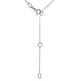 (LD) Collar con diamantes de laboratorio en oro blanco 10kt. 45cm D-0.10Cts.