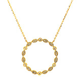 (LD) Collar con diamantes de laboratorio en oro amarillo 10kt. 45cm D-0.25Cts.