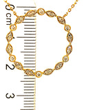 (LD) Collar con diamantes de laboratorio en oro amarillo 10kt. 45cm D-0.25Cts.