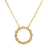 (LD) Collar con diamantes de laboratorio en oro amarillo 10kt.45cm D-0.15Cts.
