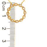 (LD) Collar con diamantes de laboratorio en oro amarillo 10kt.45cm D-0.15Cts.