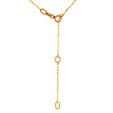 (LD) Collar con diamantes de laboratorio en oro amarillo 10kt.45cm D-0.15Cts.