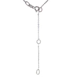 (LD) Collar con diamantes de laboratorio en oro blanco 10kt. 45cm D-0.10Cts.