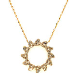 (LD) Collar con diamantes de laboratorio en oro amarillo 10kt. 45cm D-0.40Cts.