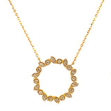 (LD) Collar con diamantes de laboratorio en oro amarillo 10kt.45cm D-0.15Cts.