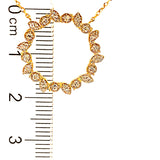 (LD) Collar con diamantes de laboratorio en oro amarillo 10kt.45cm D-0.15Cts.