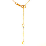 (LD) Collar con diamantes de laboratorio en oro amarillo 10kt.45cm D-0.15Cts.