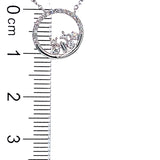 (LD) Collar con diamantes de laboratorio en oro blanco 10kt. 45cm D-0.12Cts.