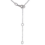 (LD) Collar con diamantes de laboratorio en oro blanco 10kt. 45cm D-0.12Cts.