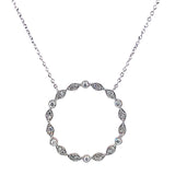 (LD) Collar con diamantes de laboratorio en oro blanco 10kt. 45cm D-0.25Cts.