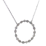 (LD) Collar con diamantes de laboratorio en oro blanco 10kt. 45cm D-0.25Cts.