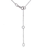 (LD) Collar con diamantes de laboratorio en oro blanco 10kt. 45cm D-0.25Cts.