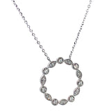 (LD) Collar con diamantes de laboratorio en oro blanco 10kt. 45cm D-0.25Cts.