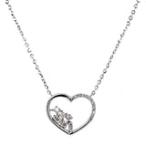 (LD) Collar con diamantes de laboratorio en oro blanco 10kt. 45cm D-0.10Cts.