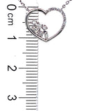(LD) Collar con diamantes de laboratorio en oro blanco 10kt. 45cm D-0.10Cts.