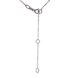 (LD) Collar con diamantes de laboratorio en oro blanco 10kt. 45cm D-0.10Cts.