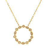 (LD) Collar con diamantes de laboratorio en oro amarillo 10kt.45cm D-0.15Cts.