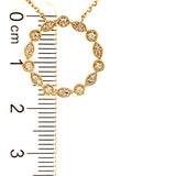 (LD) Collar con diamantes de laboratorio en oro amarillo 10kt.45cm D-0.15Cts.