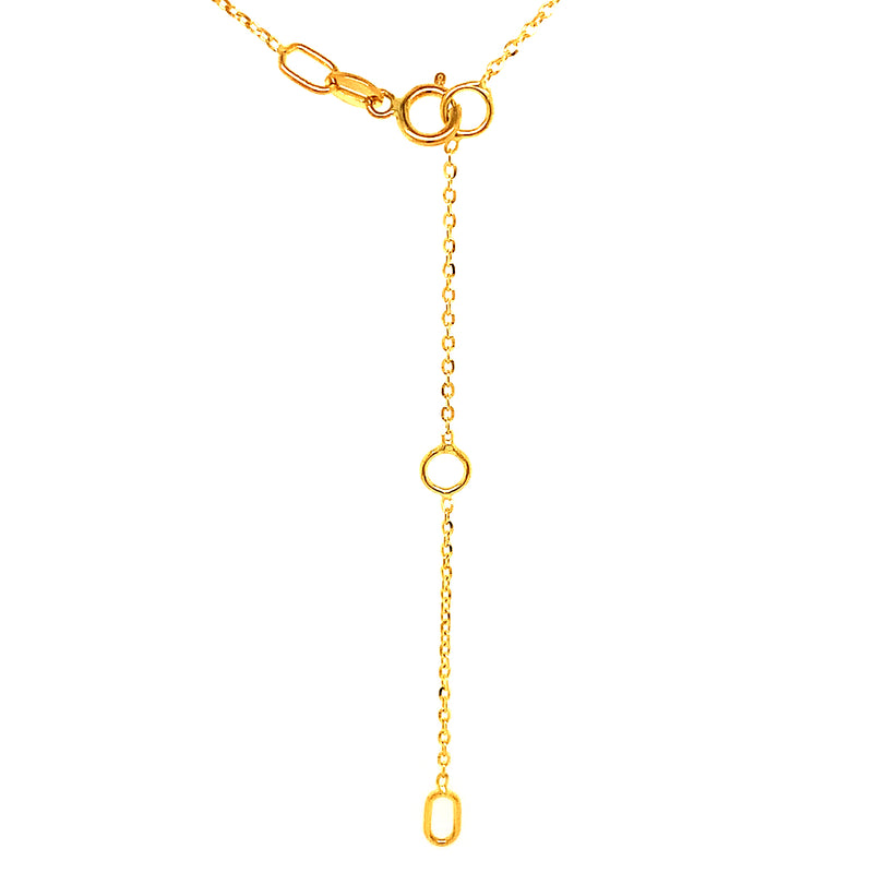 (LD) Collar con diamantes de laboratorio en oro amarillo 10kt.45cm D-0.15Cts.