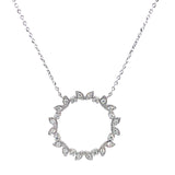 (LD) Collar con diamantes de laboratorio en oro blanco 10kt. 45cm D-0.15Cts.
